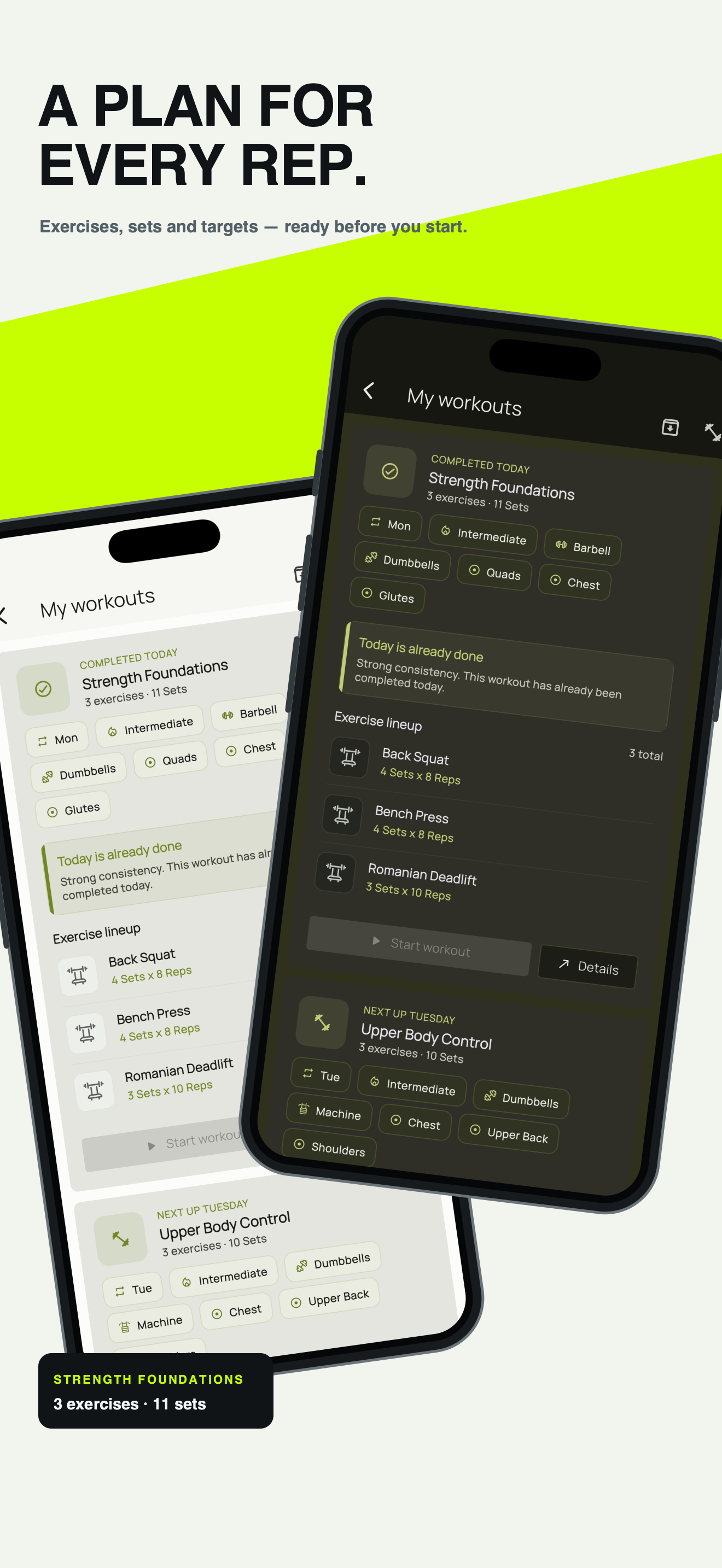 RepWise AI workout plans on iPhone